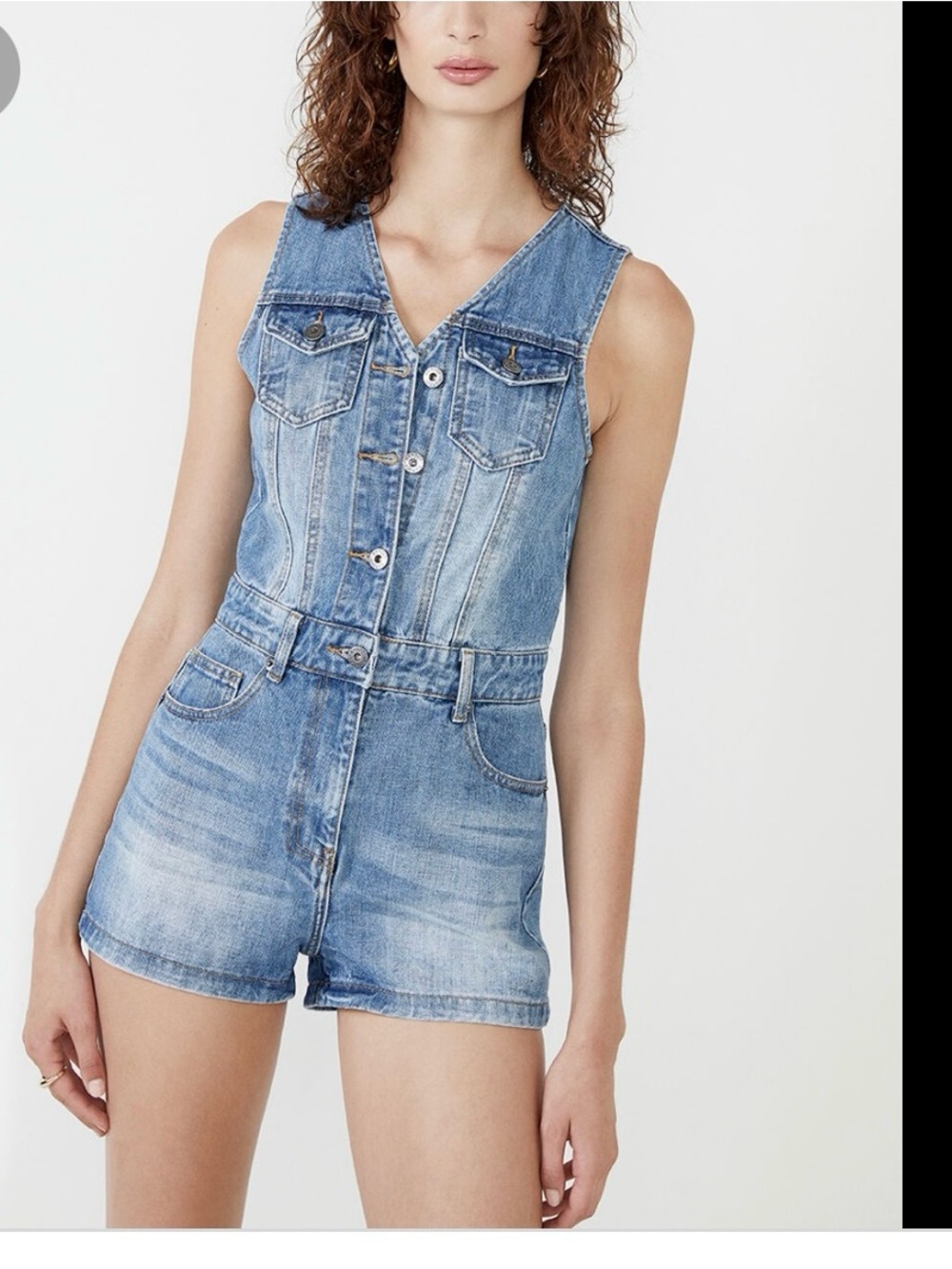 Bardot vintage Light Blue Denim Romper NWT Women’s 34
